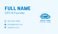 Car Cleaning Bubbles Business Card Design
