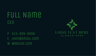  Natural Eco Leaves Business Card Image Preview
