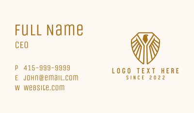 Gold Imperial Eagle Shield Business Card Image Preview