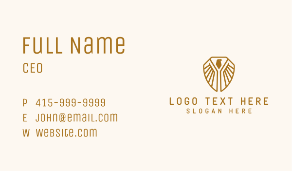 Gold Imperial Eagle Shield Business Card Design Image Preview