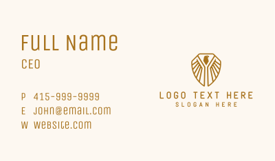 Gold Imperial Eagle Shield Business Card Image Preview