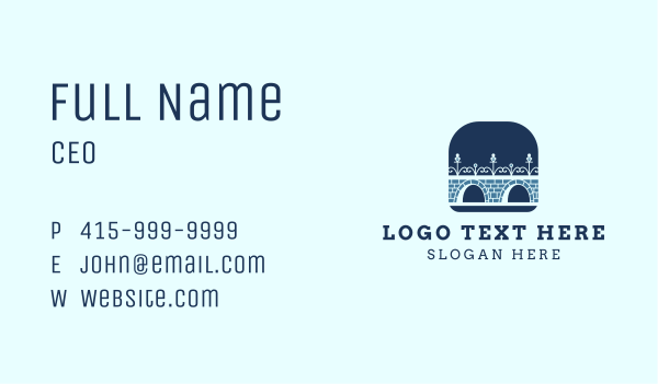 Construction Brick Bridge Business Card Design Image Preview