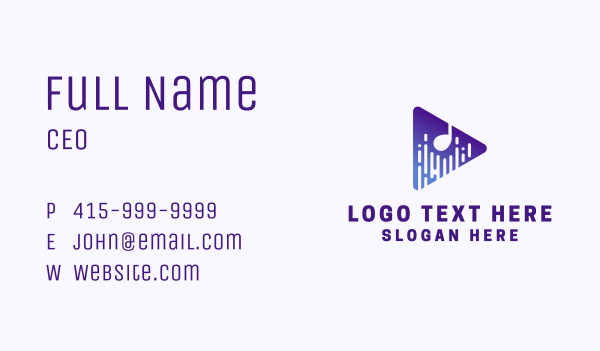 Futuristic Multimedia Entertainment  Business Card Design Image Preview