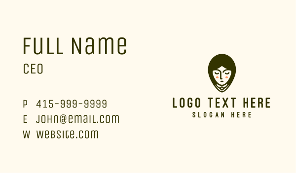 Woman Necklace Jewelry Business Card Design Image Preview