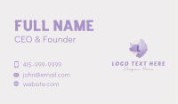 Purple Watercolor Fashion Lettermark Business Card Design