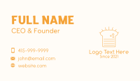 Orange Loaf Outline  Business Card Design