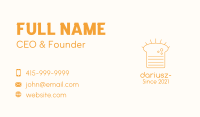 Orange Loaf Outline  Business Card Image Preview