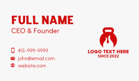 Fire Kettlebell Fitness  Business Card Image Preview