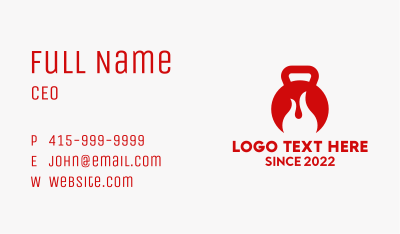 Fire Kettlebell Fitness  Business Card Image Preview