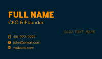 Neon Moonlight Wordmark Business Card Image Preview