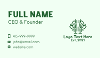 Green Outline Herb Business Card Image Preview