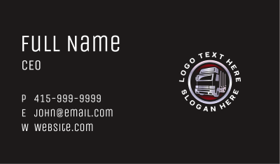 Truck Freight Delivery Business Card Image Preview