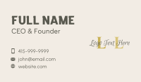 Premium Beautician Lettermark Business Card Image Preview