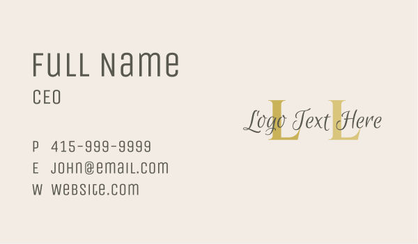 Premium Beautician Lettermark Business Card Design Image Preview