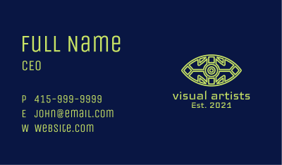 Minimalist Gaming Eye   Business Card Image Preview
