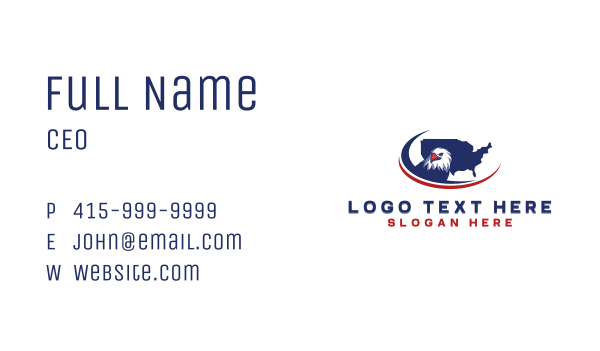 American Eagle  Map Business Card Design Image Preview