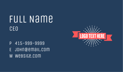 Classic Banner Wordmark  Business Card Image Preview