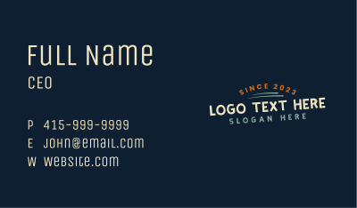 Playful Entertainment Wordmark Business Card Image Preview