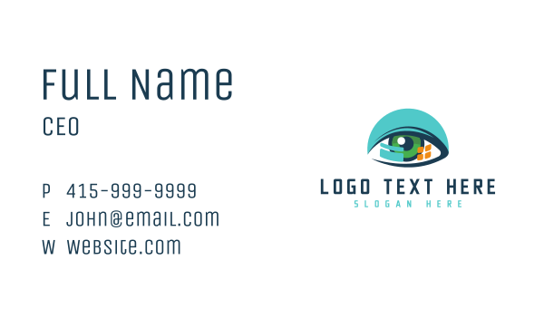 Vision Technology Software Business Card Design Image Preview