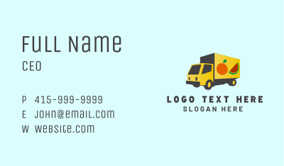 Fresh Fruit Truck Business Card Image Preview