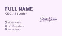 Purple Feminine Brand Business Card Design