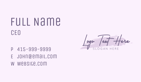 Purple Feminine Brand Business Card Design Image Preview