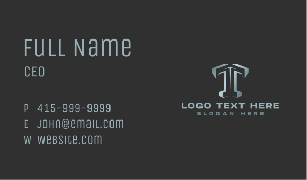 Elegant Media Agency Letter T Business Card Design Image Preview