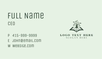 Book Tree Tutoring Business Card Image Preview