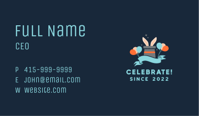 Celebration Magician Hat Business Card Image Preview