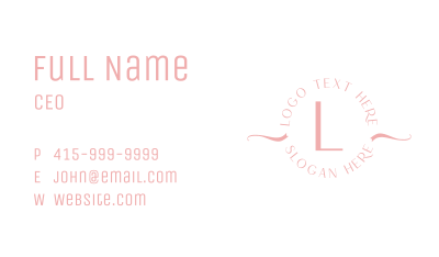 Elegant Feminine Lettermark Business Card Image Preview