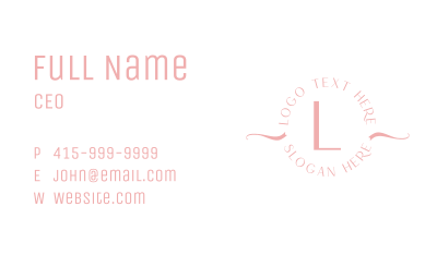 Elegant Feminine Lettermark Business Card