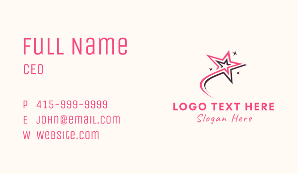 Entertainment Star Company Business Card Design Image Preview