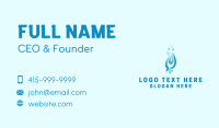 Blue Water Droplet Business Card Preview