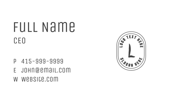 Oval Generic Firm Business Card Design Image Preview