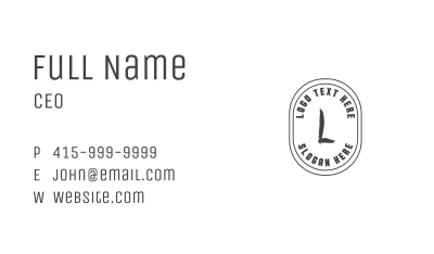 Oval Generic Firm Business Card Image Preview