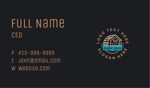 Cabin Roofing Handyman Business Card Design Image Preview