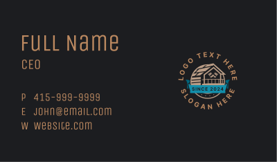 Cabin Roofing Handyman Business Card Image Preview