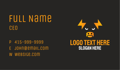 Thunderbolt Bull Business Card Image Preview