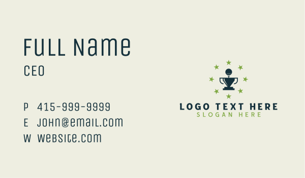 Golf Trophy Championship Business Card Design Image Preview