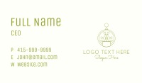 Green Ornate Candle  Business Card Image Preview