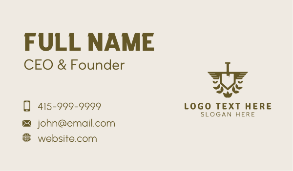 Leaf Garden Trowel Business Card Design