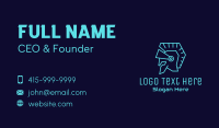 Neon Knight Helmet  Business Card Image Preview