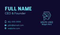 Neon Knight Helmet  Business Card Image Preview