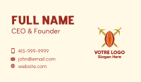 Gold Sword Rugby Ball Business Card Image Preview