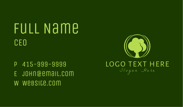 Nature Tree Forest Business Card Design Image Preview
