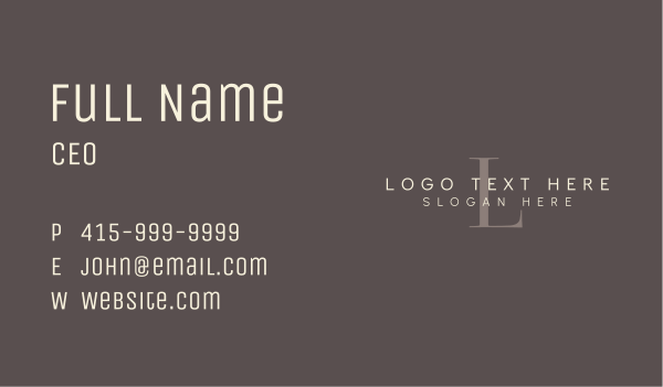 Corporate Brand Lettermark Business Card Design Image Preview