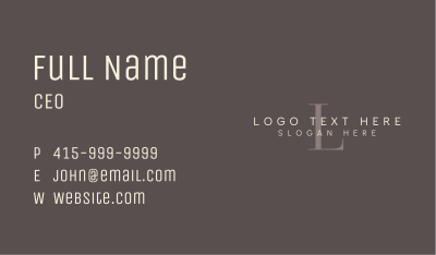 Corporate Brand Lettermark Business Card Image Preview
