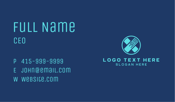 Blue Cross Bandage Business Card Design Image Preview