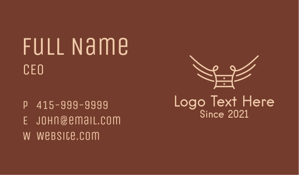 Winged Drawer Furniture Business Card Design Image Preview