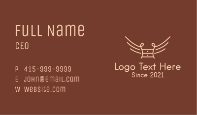 Winged Drawer Furniture Business Card
